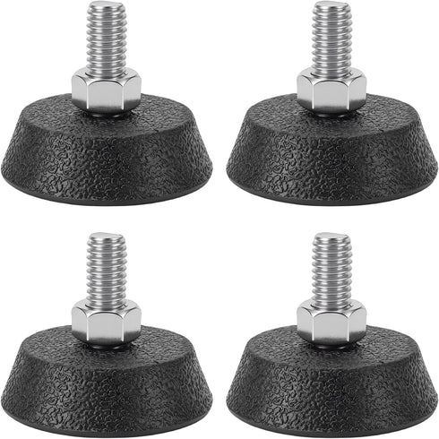 4PCS Furniture Leveling Feet, Screwin Adjustable Levelers with Nonslip Rubber Pads for Table, Chair, Sofa, Cabinet