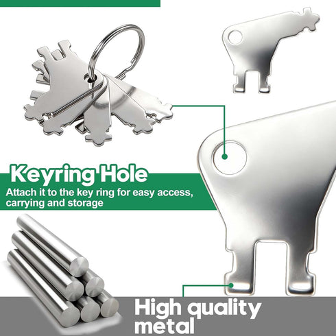 17Pcs Set E114 Paper Towel Dispenser Key with Metal Rings Universal Toilet Tissue Dispenser Key Replacement Keys