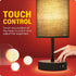 Yarra-Decor Bedside Lamp with USB Port, Touch Control Table Lamp for Bedroom, 3 Way Dimmable Nightstand Lamp.