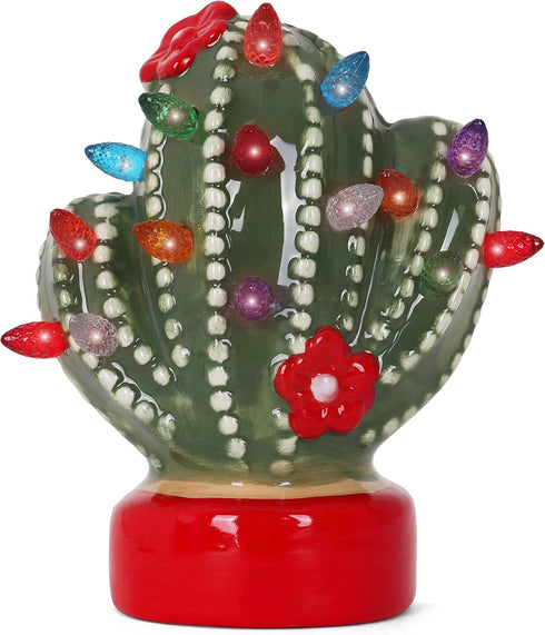 Ceramic Christmas Tree Night Light - Plugin Christmas Tree with Lights - Lighted Vintage Ceramic Tree - Mini Christmas