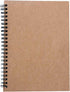 Yansanido Spiral Notebook, 4 Pcs A5 Brown Craft Softcover, 60 Sheets - 120 Pages Journals for Study and Notes