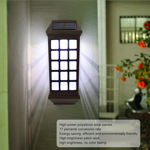 Naroote Outdoor Solar Wall Lamp - LED Garden Sconce Light