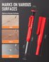 Nicpro 2Pack Carpenter Pencil with Sharpener - Mechanical Pencils with 26 Refills for Heavy Duty Woodworking