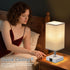 3 Bulb Ambimall Touch Control Table Lamp with USB A+C Charging Ports - Way Touch Lamps Bedside, Nightstand Lamp