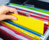 HERKKA 60 Pack Extra Capacity Hanging File Folders, Reinforced Letter Size, 1 Inch Expansion, Adjustable Tabs, Assorted
