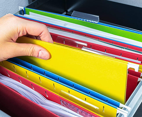 HERKKA 60 Pack Extra Capacity Hanging File Folders, Reinforced Letter Size, 3 Inch Expansion, Adjustable Tabs, Assorted
