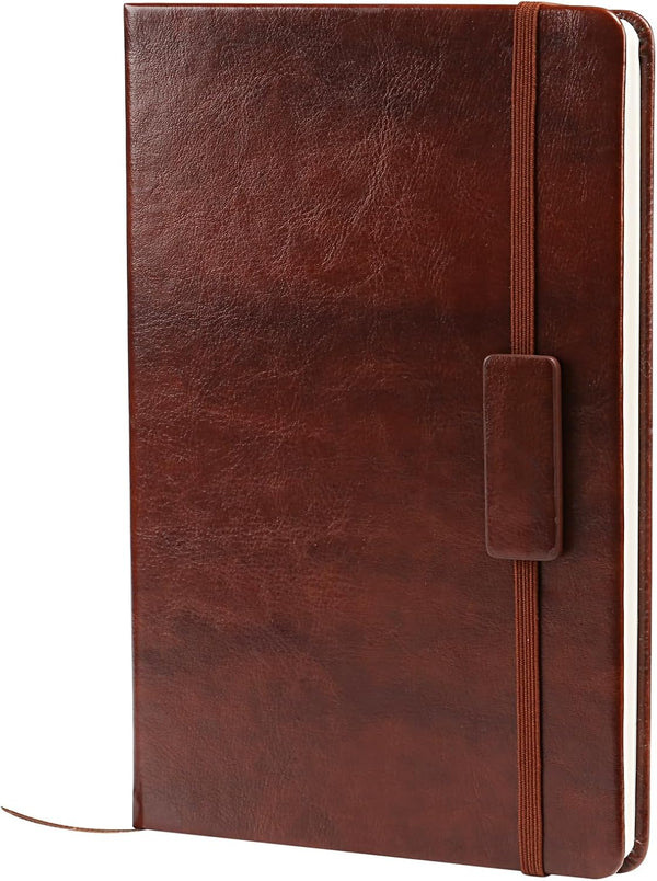 Kesoto A5 Classic Ruled Leather Hardcover Writing Notebook, 5.7'' x 8.5'', 200 Pages, Lined Journal Diary