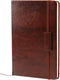 Kesoto A5 Classic Ruled Leather Hardcover Writing Notebook, 5.7'' x 8.5'', 200 Pages, Lined Journal Diary