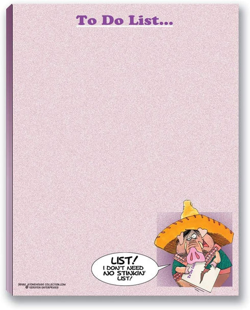 Stonehouse Collection Funny Notepads Assorted Pack - 4 Funny To Do List Notepads