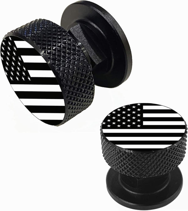 Welding Hood Pipeliner Helmet Fasteners, 1 Pair Black American USA Flag Pattern Aluminum Helmet Replacement Parts