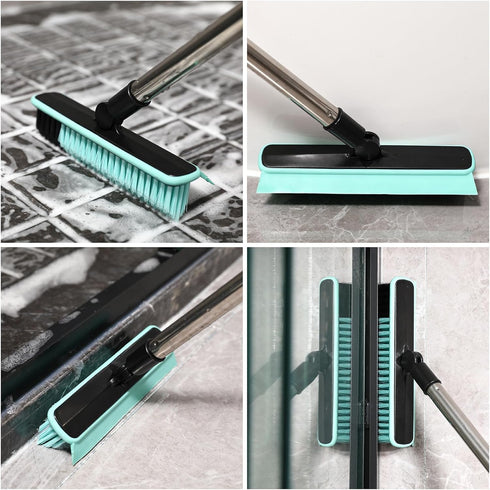 RarefRoom Grout Cleaner Brush with Long Handle, V-Shaped Floor Scrub Brush Swivel Grout Brush Stiff Bristle Floor Grout