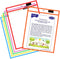 Ufmarine Job Ticket Holders, 6 Pcs Dry Erase Pockets Colorful (10" *
