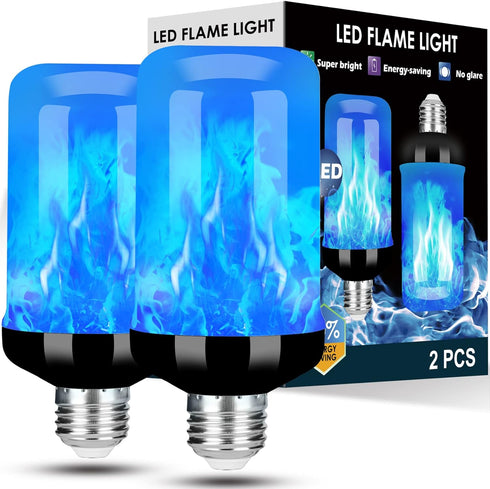 Y-STOP 4 Pack LED Flame Light Bulb, E26 Base Flickering Light Bulbs with 4 Modes for Halloween, Christmas, Home Decor