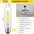 E26 LED Bulb 6W Equal 60 Watt Light Bulbs Daylight 5000K E26 Edison Bulb AC120V 750lm Dimmable 5 Inch Long Tubular T10 LED Bulb for Rustic Pendant, Chandeliers, Wall Sconces, Pack of 6 by Gozelux