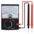DC/AC Voltage Current Resistance Mechanical Multimeter with Test Leads, Handheld Analog Pointer Tester