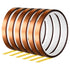 FEPITO 6 Rolls Heat Tape for Heat Press, Polyimide Tape for Sublimation, 3D Printing, Soldering, and More