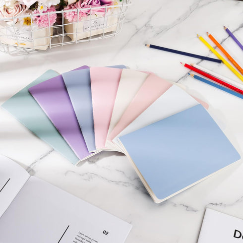 Ddaowanx 48 Pack Colorful Notebooks, Journals in Bulk, Lined Paper Sketchbooks, 72 Pages, 36 Sheets, 8.3x5.5 Inch, A5