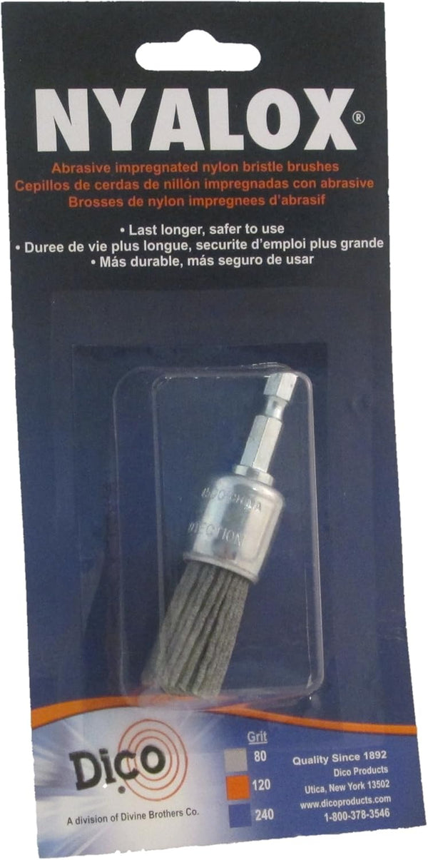 Dico 541-775-3/4 Nyalox End Brush 3/4-Inch Grey 80 Grit