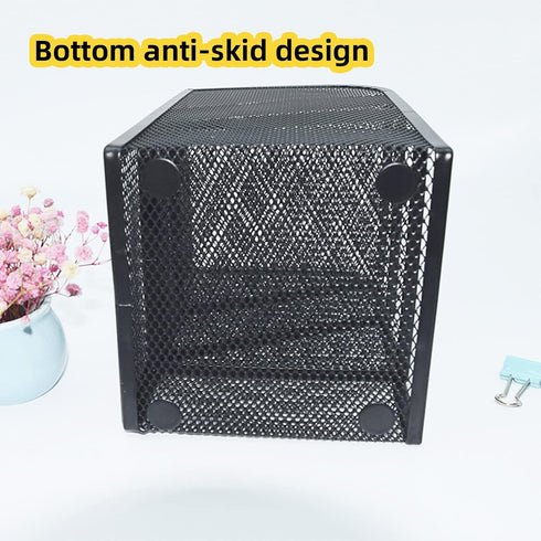 Multi-Functional Mesh Desk Organizer, Pen Holder for Desktop, Stationary Storage Rack for Home Office Art Supplies