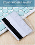 Pawfly 2 Pack Horizontal Half Card Badge Holders with Grippers, Hard Transparent Protectors Sleeves for POS Magnetic