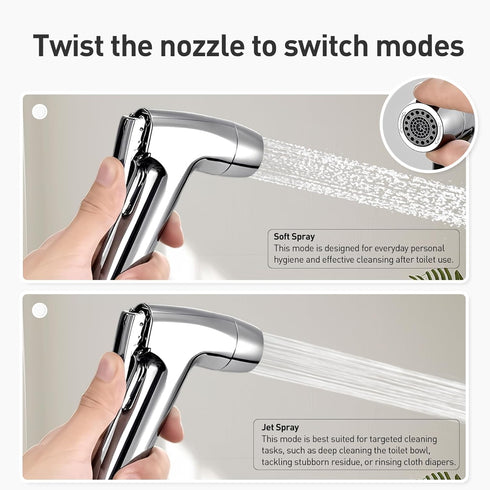 WEIDMAX Handheld Toilet Bidet Sprayer for Toilet-Adjustable Water Pressure Control with Bidet Hose for Feminine Wash