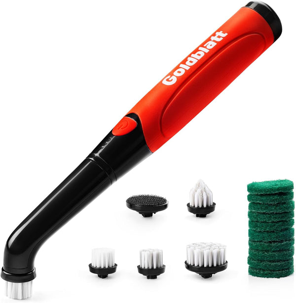 Goldblatt Cordless Electric Spin Scrubber 18-Piece Kit, Power Scrubber with Battery Indicator