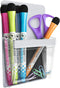 YES4QUALITY Magnetic Pen Holder for Refrigerator, Strong Magnetic Back, Dry Erase Marker Holder, Clear & White Pencil