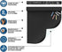 Kassa X-Large Chalkboard Wallpaper - Clear, 1.4ft x 8ft Adhesive Paper Roll, Includes 3 Markers & Eraser Cloth