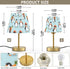 WEIYEKO Dimmable Penguin Carrot Blue Table Lamp LED Desk Lamp Bedside Light with USB Port for Office Bedroom Living
