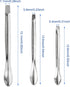 15 Pcs 3 in 1 Lab Spoon Micro Lab Spatula Stainless Steel Lab Scoop for Reagent Sampling, Mixing, Measuring 105/125/140mm for a Set