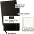 RICCO BELLO Mini Pocket To Do List Notebook, 2-Pack, Soft Faux Leather Cover, Undated, 3.75 x 5.6 inches, Black