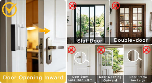 TOYFUL 4 Pack 16 800 Lbs Door Reinforcement Locks with Screws, Home Security Door Lock Stop for Toddler, Childproof