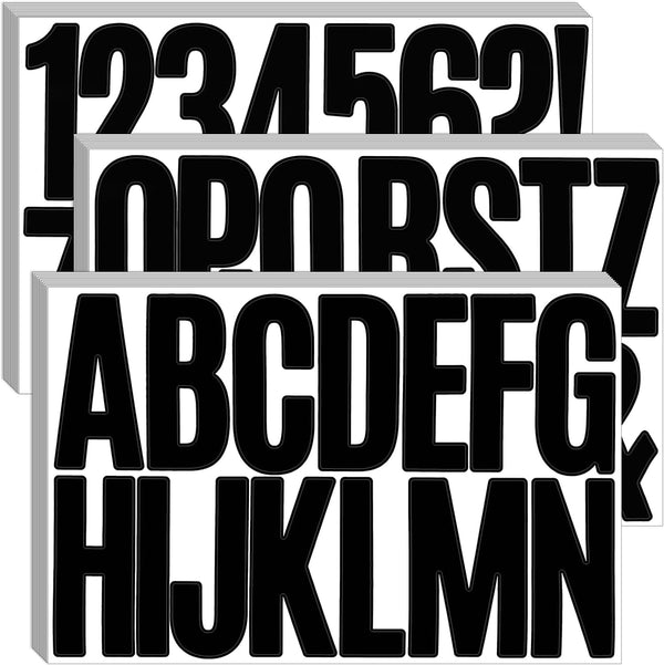 Bemeol 30 Sheets Large Letter Stickers 3 inch Vinyl Alphabet Number Stickers for Bulletin Board Classroom Mailbox Home
