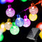 20 Feet 20 LED Solar String Lights, IP65 Waterproof Crystal Globe Fairy Lights for Outdoor Garden, Wedding, Party Decor