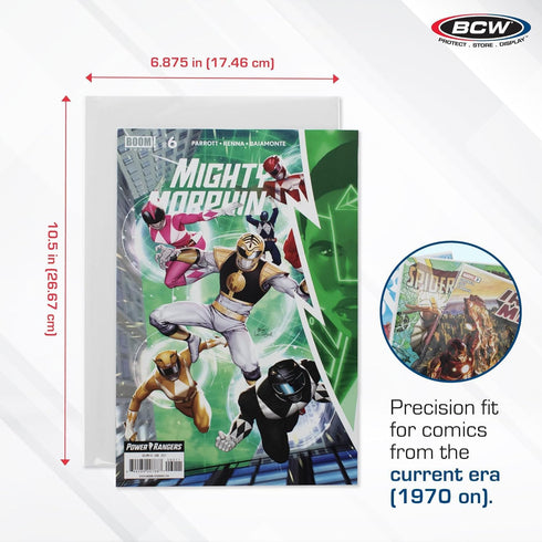 BCW Current Premade Resealable Comic Bags and Boards, 50 Resealable Sleeves for Current/Modern Comics