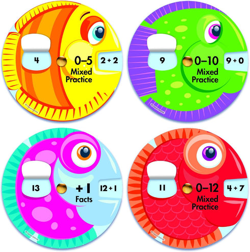 Carson Dellosa 18 Piece EZ-Spin Addition Math Manipulative Bulletin Board Cutouts & Décor for Math Classroom