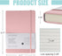 Lined Journal Notebook, (pink), 160 Pages, Medium 5.7 inches x 8 inches - 100 gsm Thick Paper, Hardcover