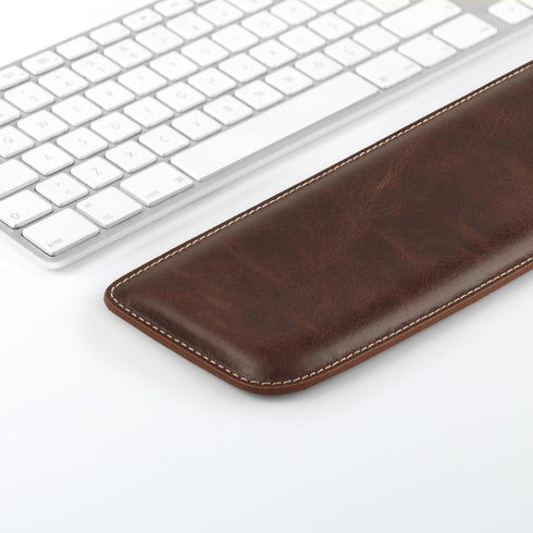Londo Genuine Leather Keyboard Pad, Large Brown Ergonomic Support for Comfortable Typing at Home and Work