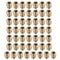 uxcell Furniture Threaded Insert Nuts, Zinc Alloy Hex-Flush M5 Internal Threads, 10mm Length, 50pcs