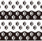 Whaline 69Ft Dog Paw Bulletin Board Border, White Black Pet Paw Decoration Borders for School Classroom Office
