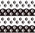 Whaline 69Ft Dog Paw Bulletin Board Border, White Black Pet Paw Decoration Borders for School Classroom Office