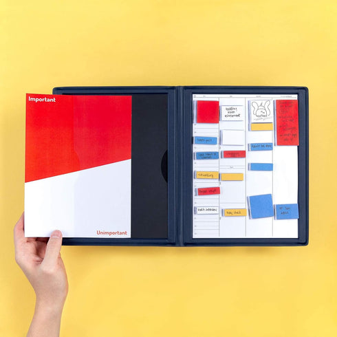 Bravestorming MoverBook Blue, Magnetic Memo Brick Organizer for School, Parenting, Office Projects & Presentations