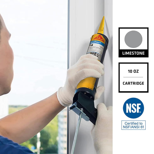 Sikaflex-1a Self-Leveling Concrete Sealant, Limestone, 10.1 fl oz - Premium-Grade Adhesive for Joints