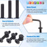 Glarks 120Pcs M6x15/20/25/30/35mm Black Hex Socket Cap Bolt Screws and Barrel Nut Assortment Kit with a Allen Wrench