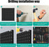 4 Pack Metal Pegboard Panels, Black Wall Organizer with Bent Frame for Heavy Duty Home Storage