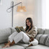 3 2700K-6500K Dimmable Bulb Arc Floor Lamp with Remote, Boho Floor Lamp with Color Temperatures, Rattan Standing Lamp