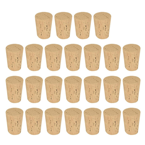 MECCANIXITY Tapered Cork Stoppers, Natural Wooden, Leakproof, 17.5x13.5x22.2mm, Light Wood Color, Pack of 36