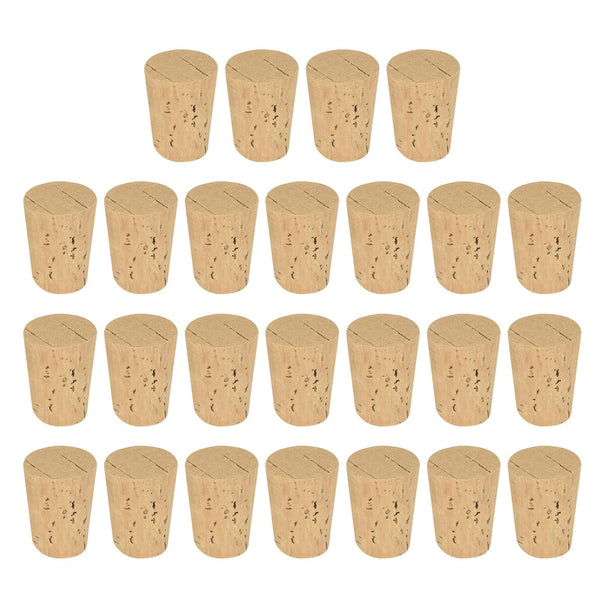 MECCANIXITY Tapered Cork Stoppers, Natural Wooden, Leakproof, 17.5x13.5x22.2mm, Light Wood Color, Pack of 36