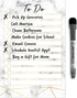 Dry Erase To Do List Vinyl Whiteboard Sticker Decal by Glassboard Studio, Removable & Reusable (6 x 9 inches, Marble)