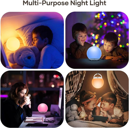 SHIXING Dimmable,Warm Light,7 0.5/1hour Night Light for Kids, USB Rechargeable LED Night Lights Table Lamp
